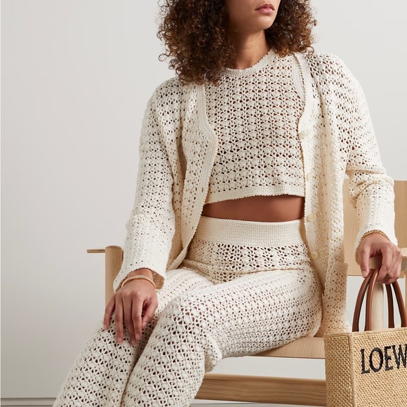 LESET Lucy cropped crochet top NWT - Picture 1 of 6
